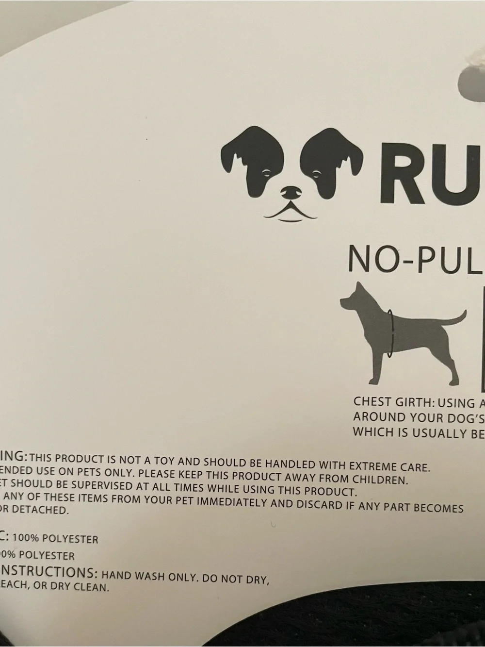 RuffNRoll Dog Harness, Size L